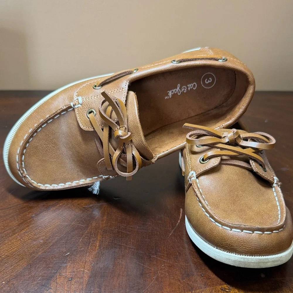 Cat & Jack‎ Tan Leather Boat Shoes